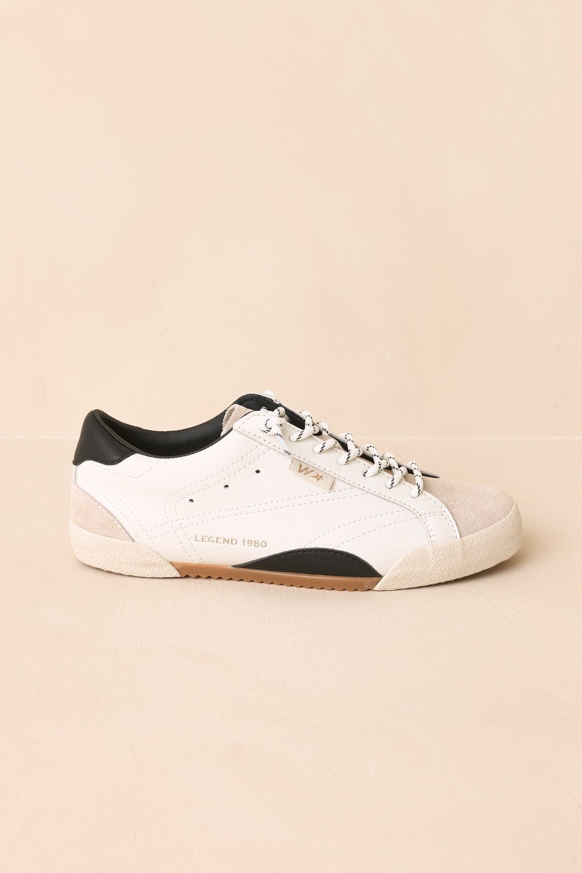 Beyaz Çok Renkli Deri ve Süet Sneaker