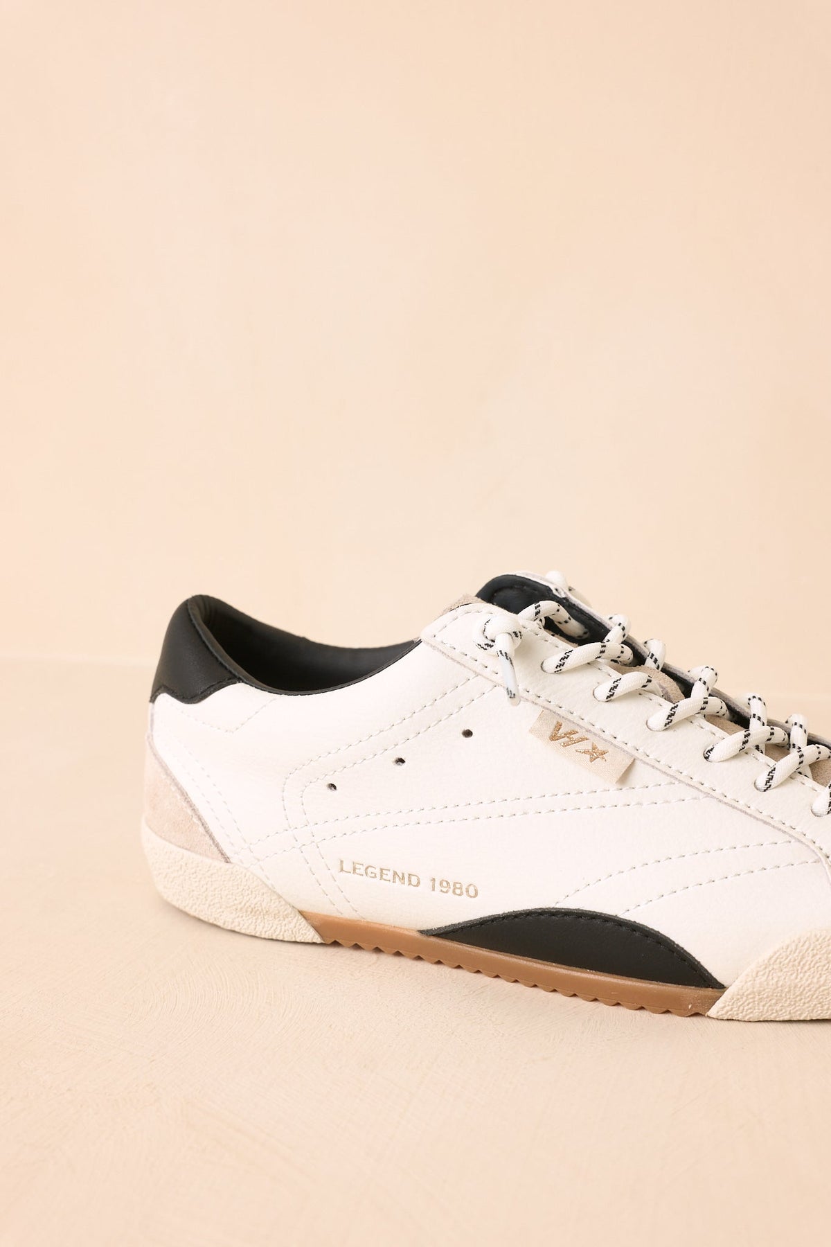 Beyaz Çok Renkli Deri ve Süet Sneaker