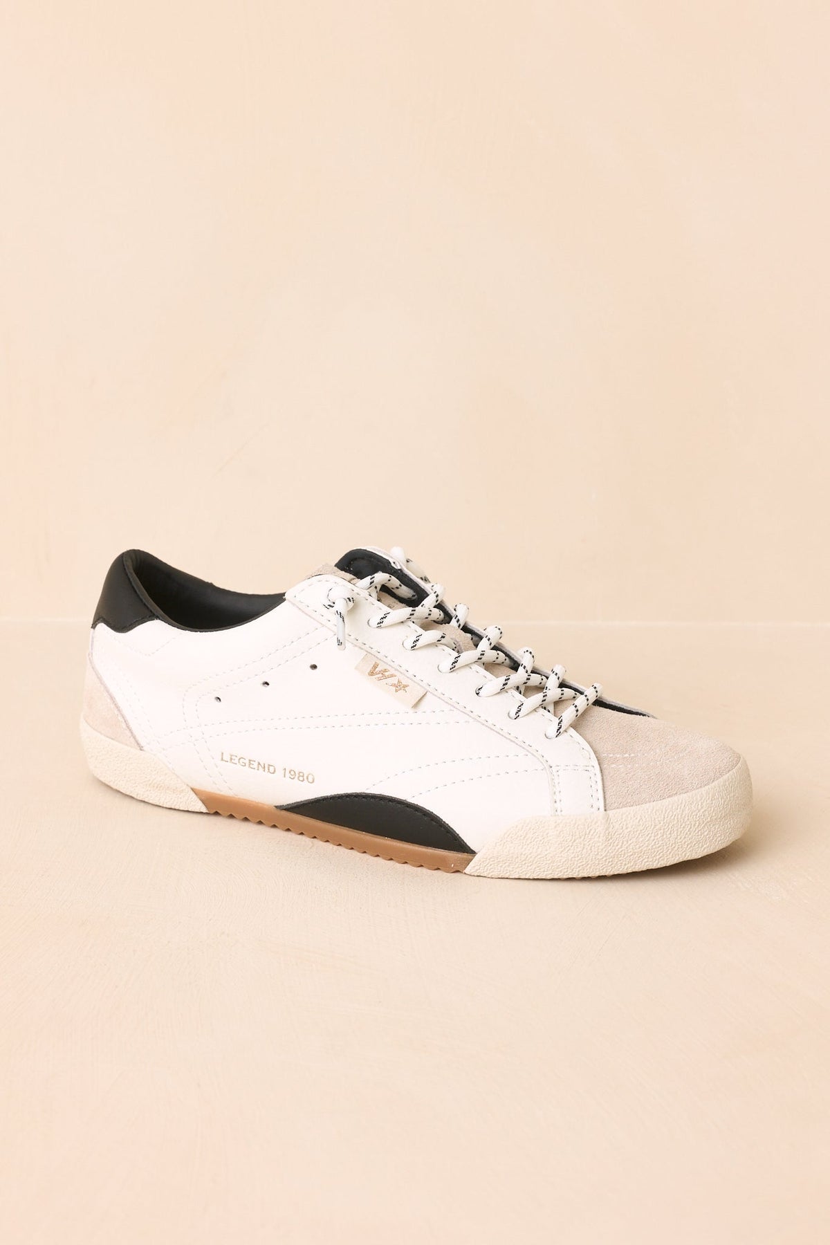 Beyaz Çok Renkli Deri ve Süet Sneaker
