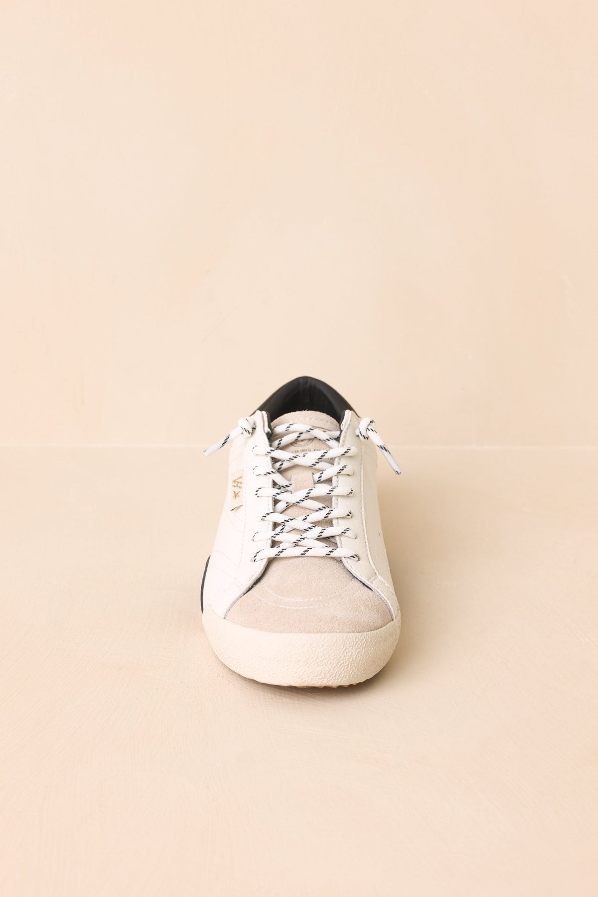 Beyaz Çok Renkli Deri ve Süet Sneaker