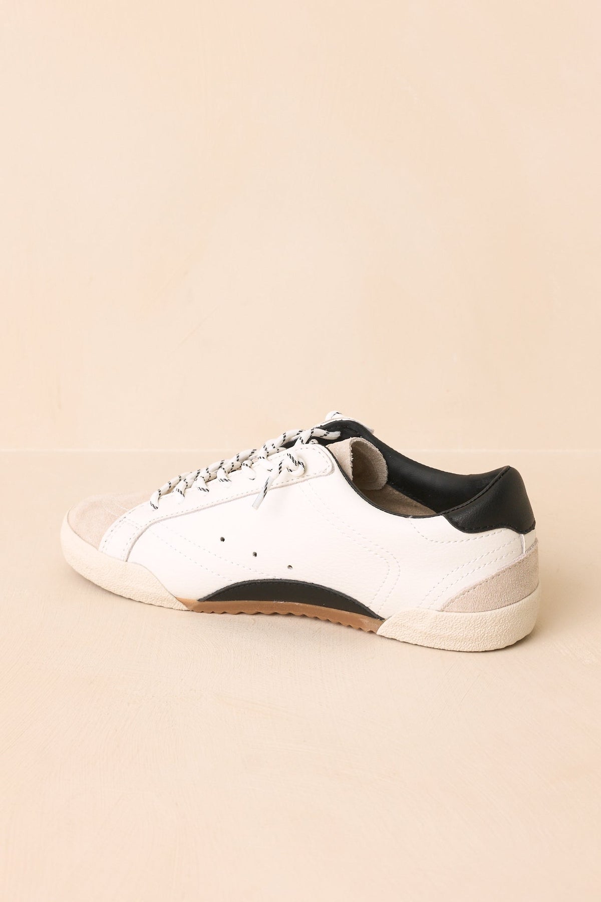 Beyaz Çok Renkli Deri ve Süet Sneaker