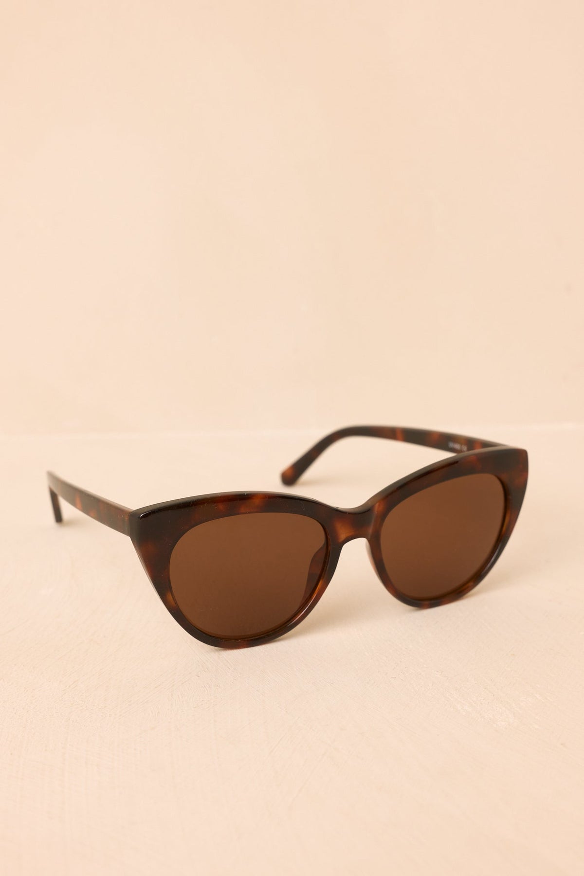 Kahverengi Kaplumbağa Desenli Cat Eye Güneş Gözlüğü