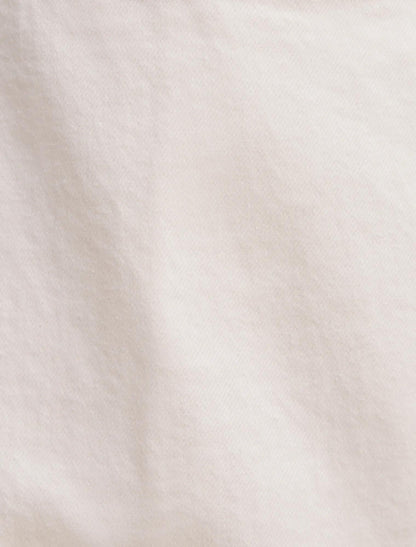 Jessie Denim Etek Şort Kırık Beyaz