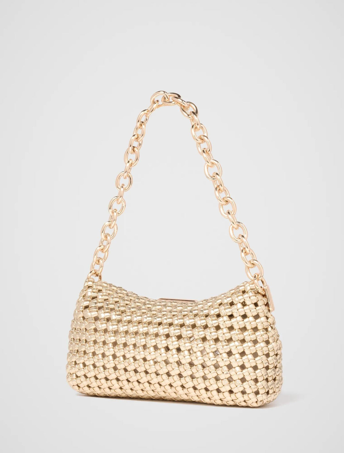 Teagan Weave Chain Çanta Altın Rengi