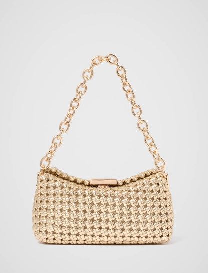 Teagan Weave Chain Çanta Altın Rengi