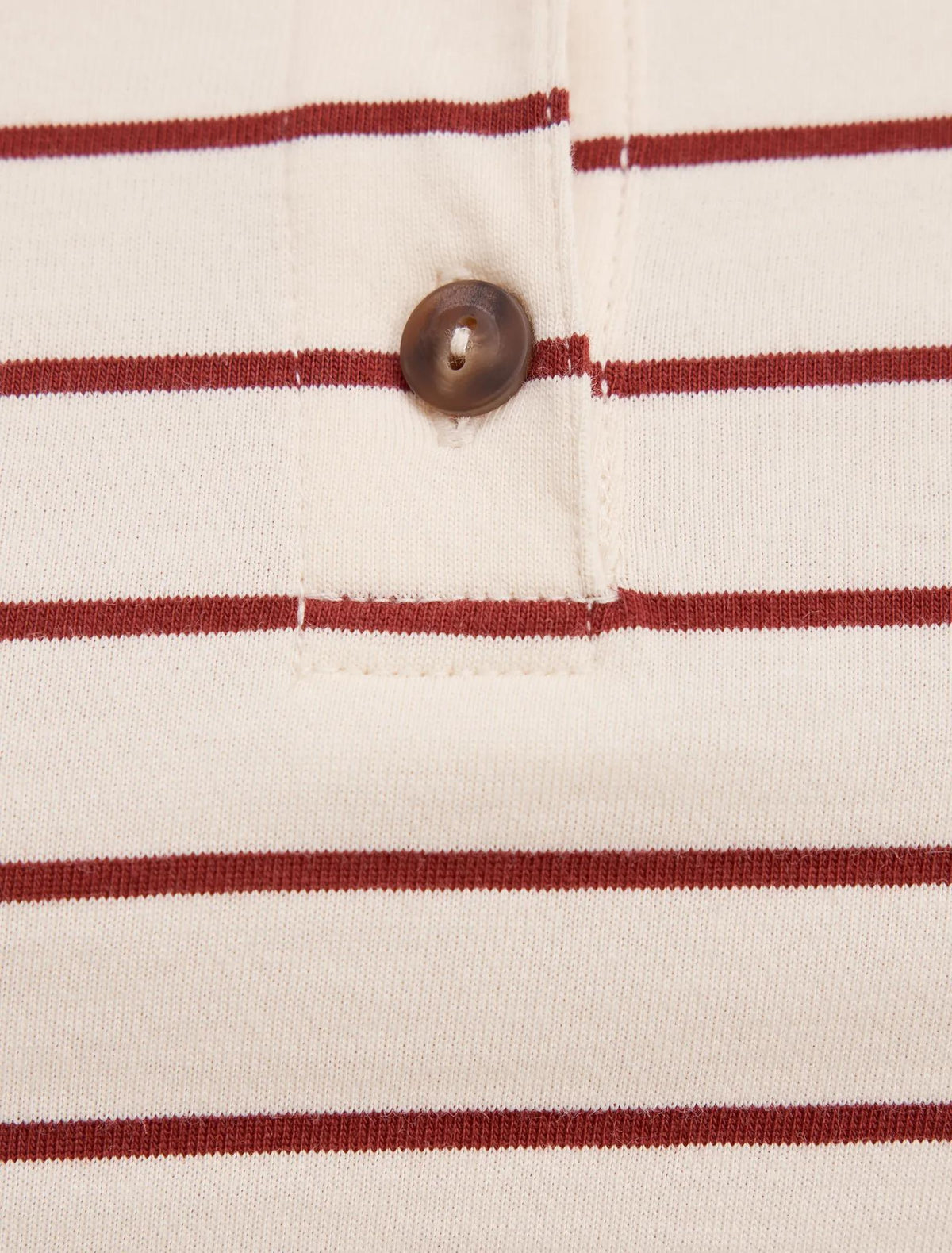 Scottie Çizgili Polo Bluz Krem/ Bordo Çizgili