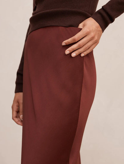 Enola Dantel Maxi Etek Deep Kiremit