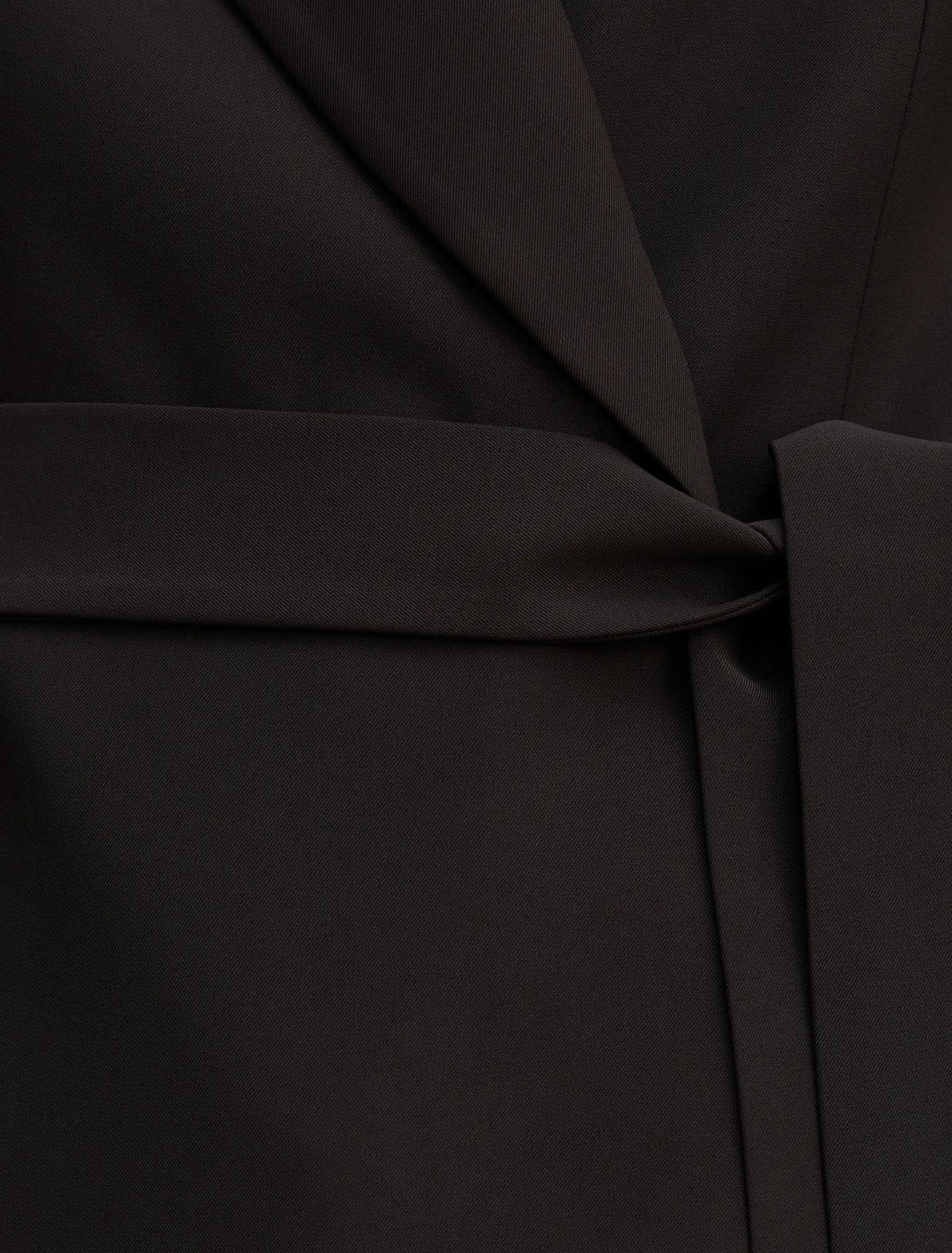 Bella Kemerli Blazer Ceket Siyah