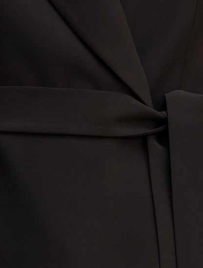 Bella Kemerli Blazer Ceket Siyah