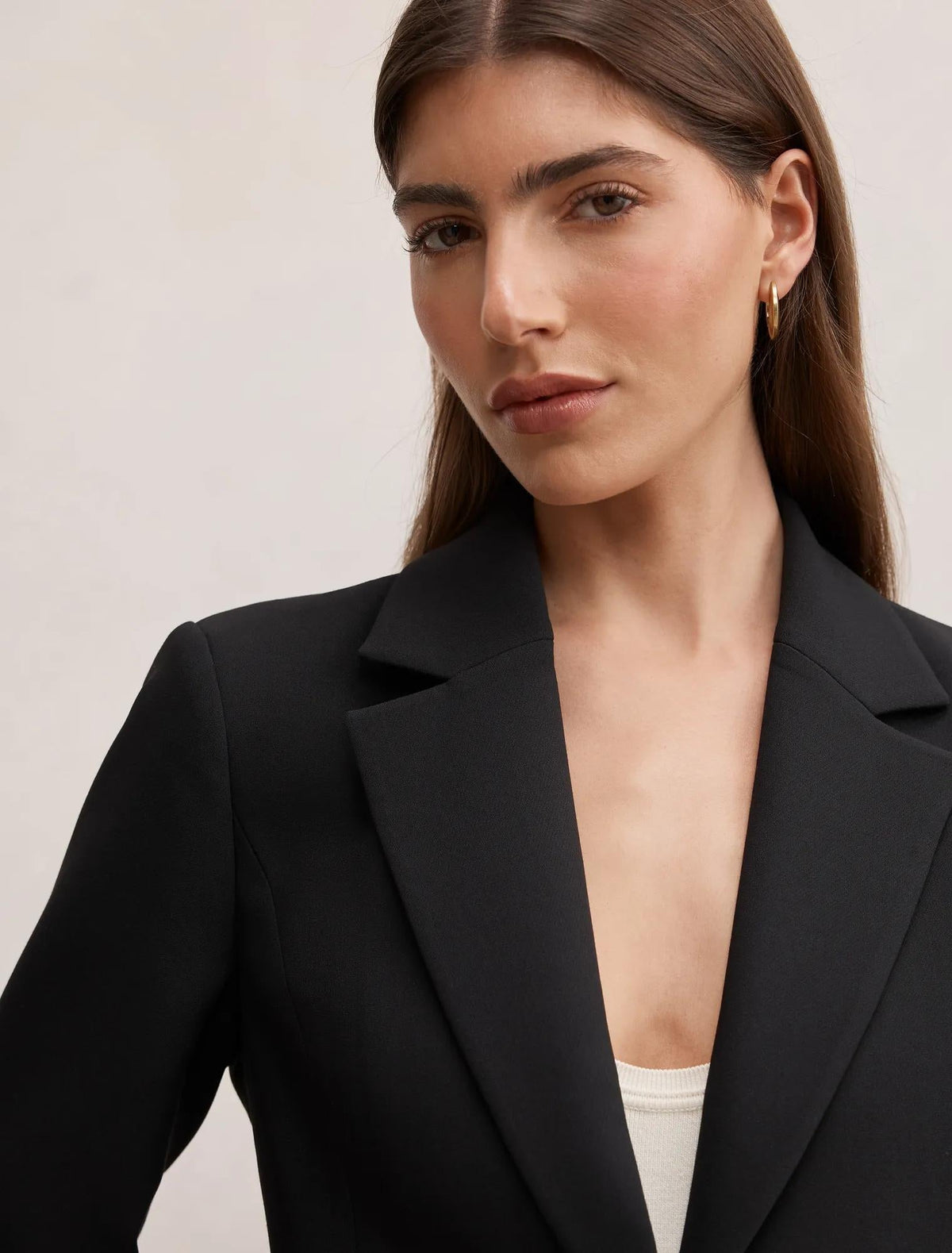 Lee Belden Oturan Blazer Ceket Siyah
