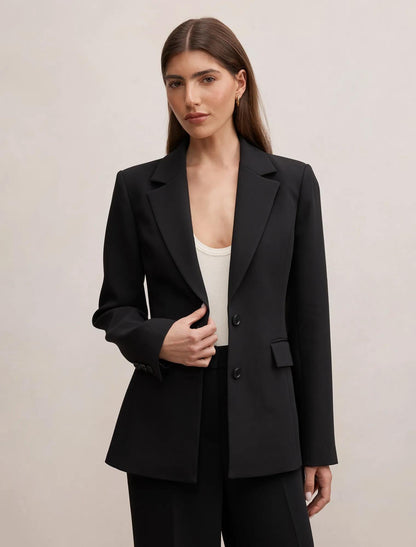 Lee Belden Oturan Blazer Ceket Siyah