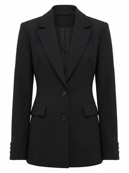 Lee Belden Oturan Blazer Ceket Siyah