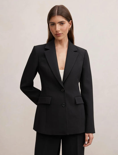 Lee Belden Oturan Blazer Ceket Siyah
