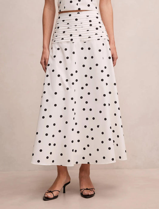 Magnolia Polka Dot Etek Marseille Puantiyeli