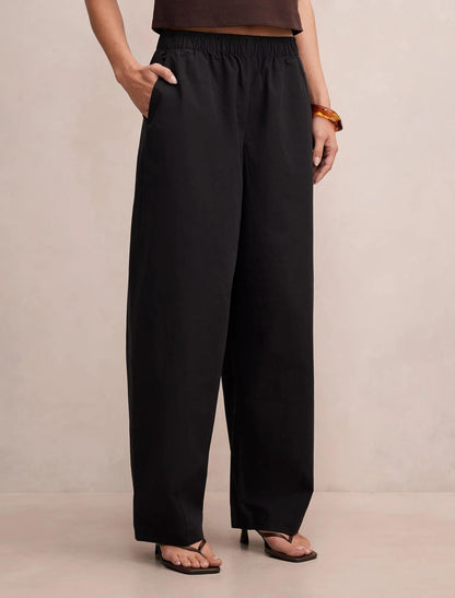 Rowan Barrel Leg Pantolon Siyah