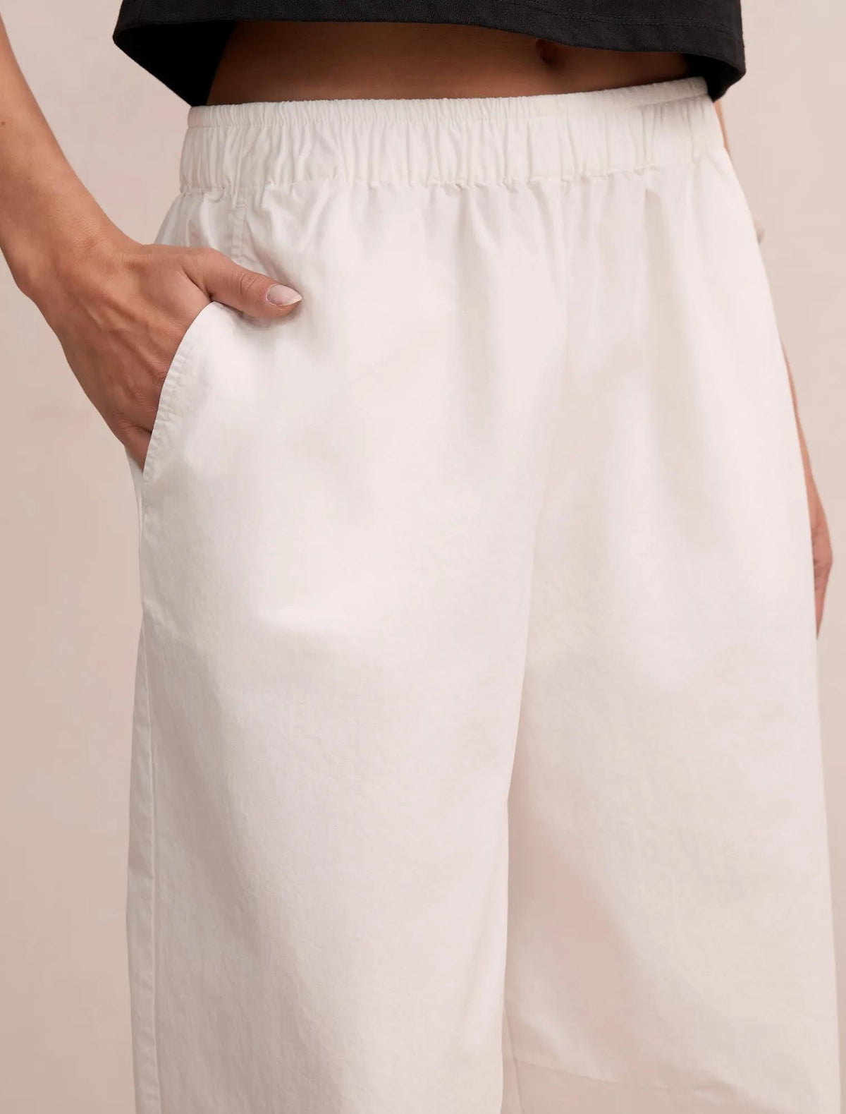 Rowan Barrel Leg Pantolon Kırık Beyaz