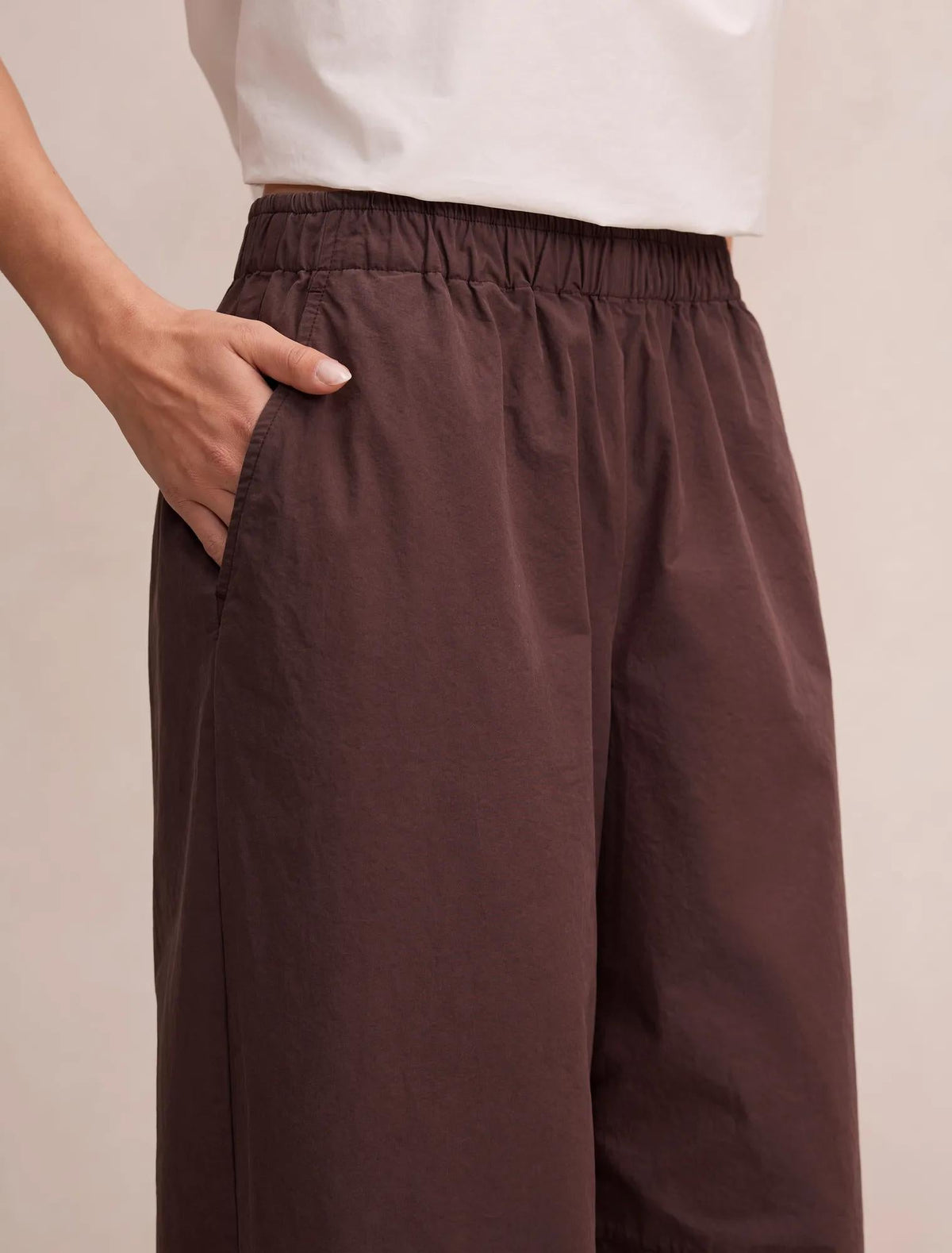 Rowan Barrel Leg Pantolon Çikolata Kahvesi