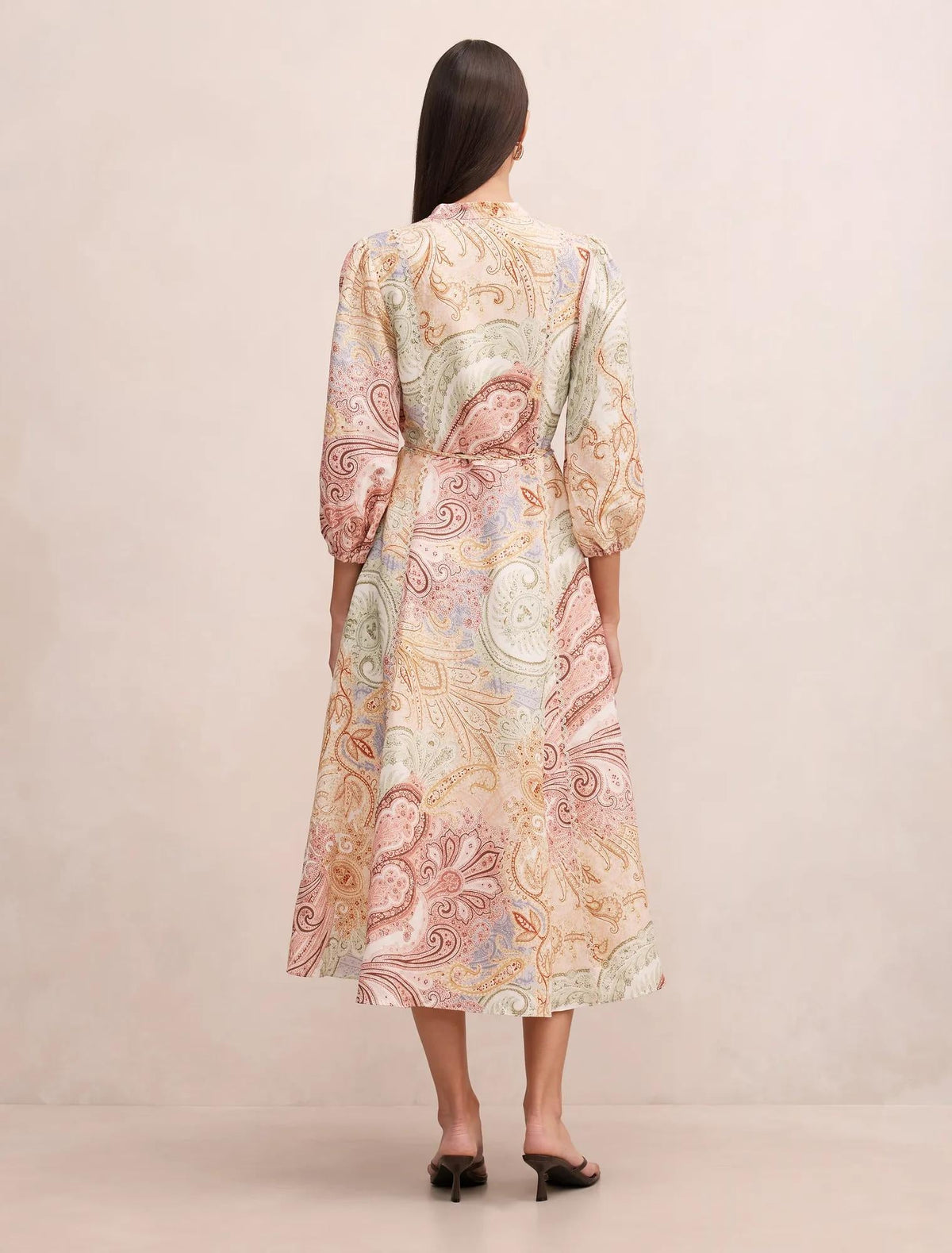 Halle Desenli Midi Elbise Halle Paisley
