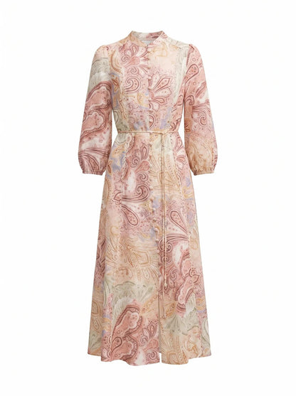 Halle Desenli Midi Elbise Halle Paisley