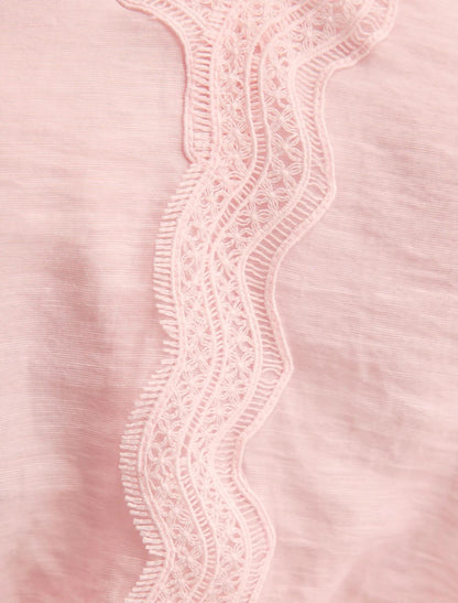 Maeve Bağlamalı Dantel Bluz Primrose Pembe