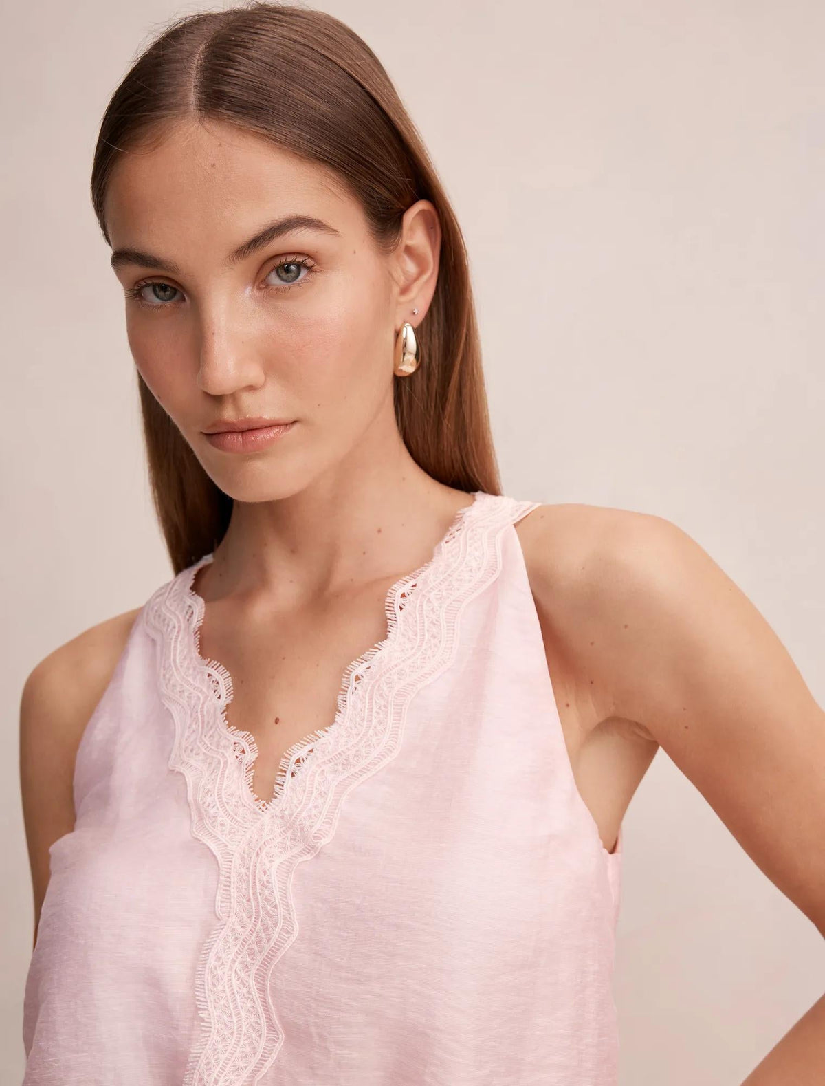 Maeve Bağlamalı Dantel Bluz Primrose Pembe