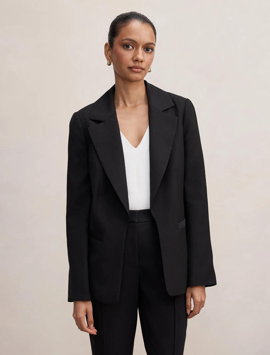 Dylan Petite Bol Kesim Blazer Ceket Siyah