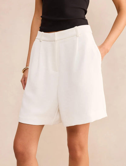 Olivia Longline Şort Kırık Beyaz