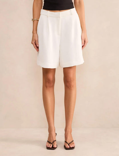 Olivia Longline Şort Kırık Beyaz