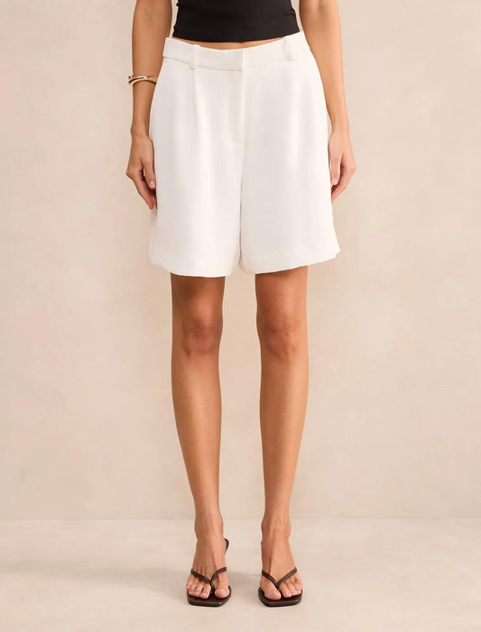 Olivia Longline Şort Kırık Beyaz