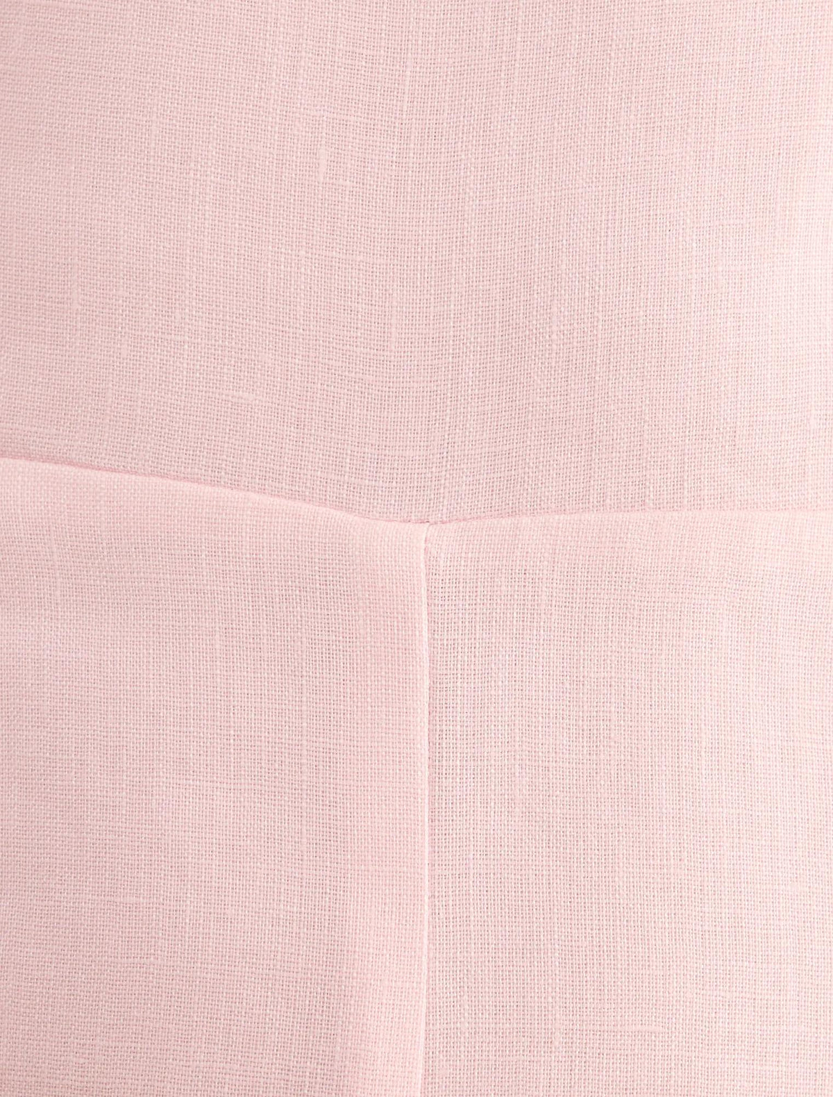 Kaylie Boyundan Bağlamalı Keten Playsuit Petal Pembe