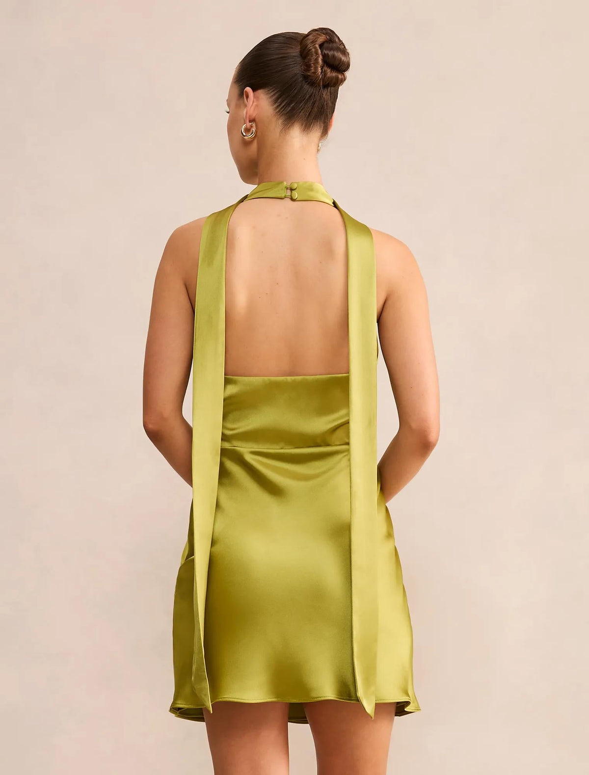 Kat Petite Cowl Şal Mini Elbise Armut Yeşil