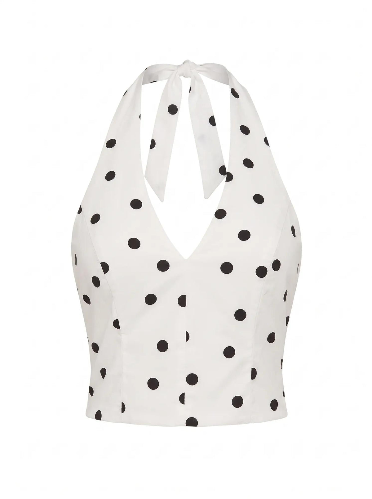 Magnolia Polka Dot Boyundan Bağlamalı Bluz Marseille Puantiyeli