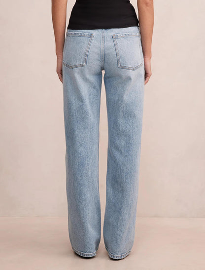 Emma Mid Rise Balon Paça Jean Açık Yıkama