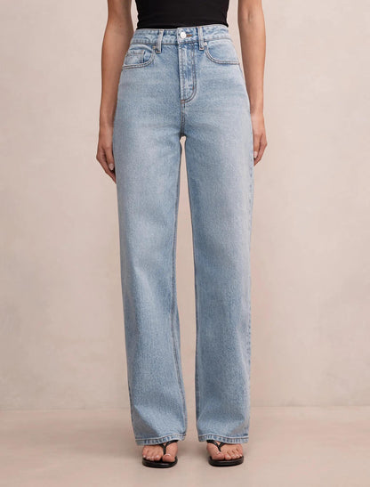 Emma Mid Rise Balon Paça Jean Açık Yıkama