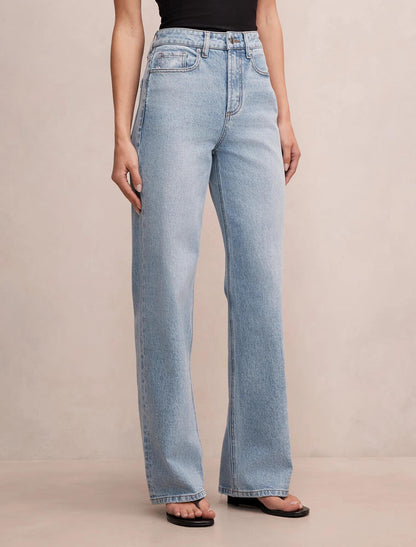 Emma Mid Rise Balon Paça Jean Açık Yıkama