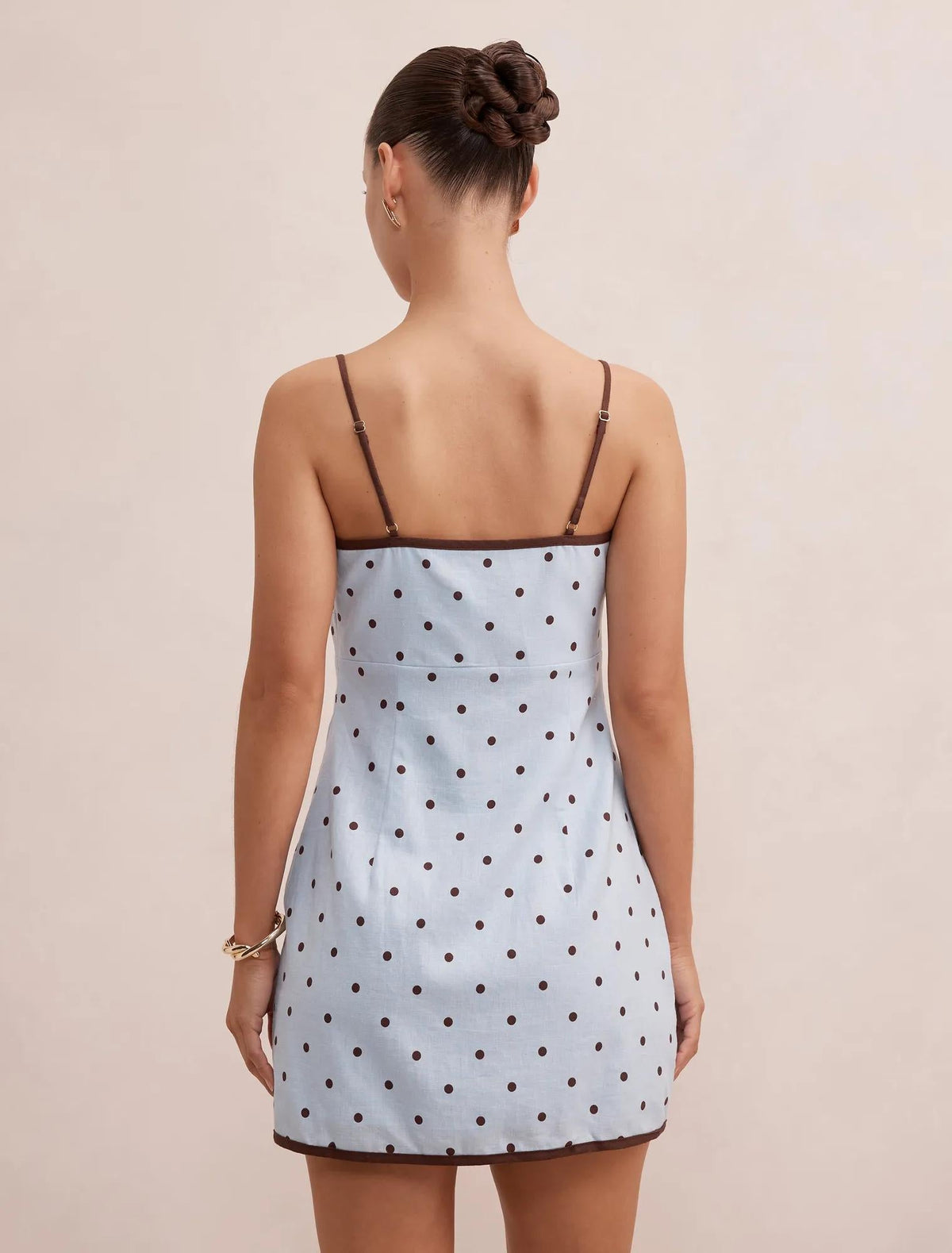 Jenny Petite Piped Mini Elbise Mavi Cyprus Puantiyeli