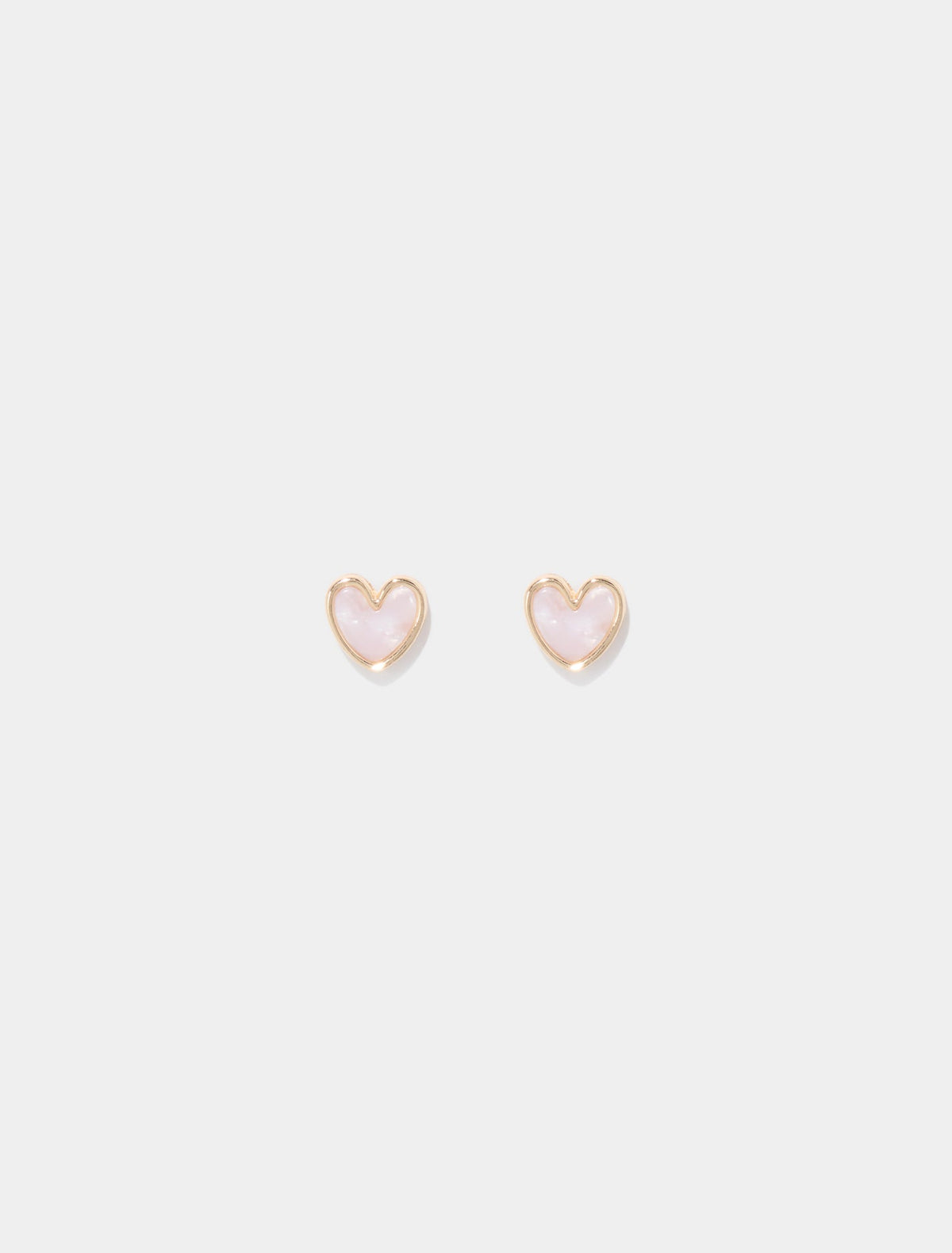 Norah Heart Çivi Küpe Altın Rengi/ Pembe