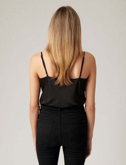Rosalie Cowl Cami Siyah