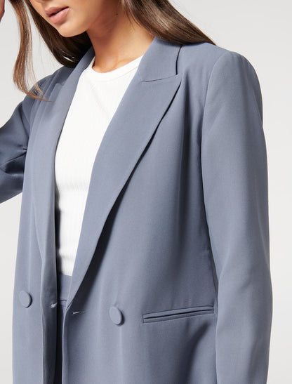 Penny Oversize Blazer Ceket Petite Ofis Stili Mavi
