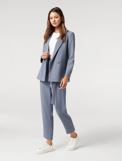 Penny Oversize Blazer Ceket Petite Ofis Stili Mavi