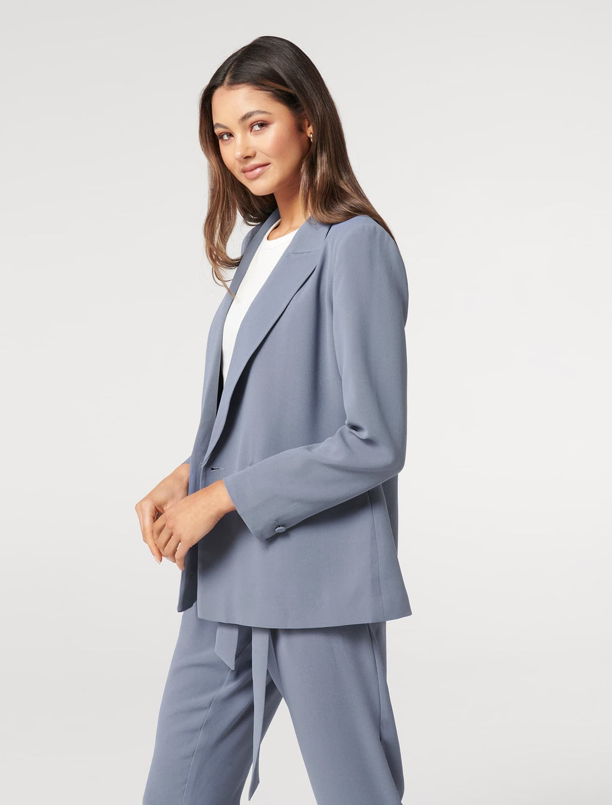 Penny Oversize Blazer Ceket Petite Ofis Stili Mavi