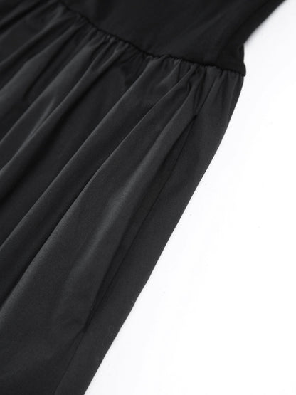 Leisure Pockets Uzun Kollu Uzun Elbise