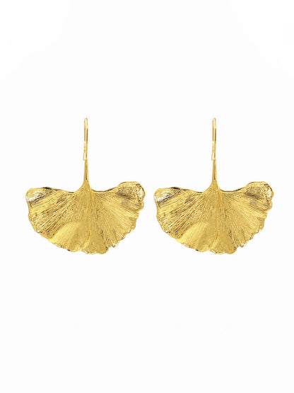 Ginkgo Yaprağı Küpeleri