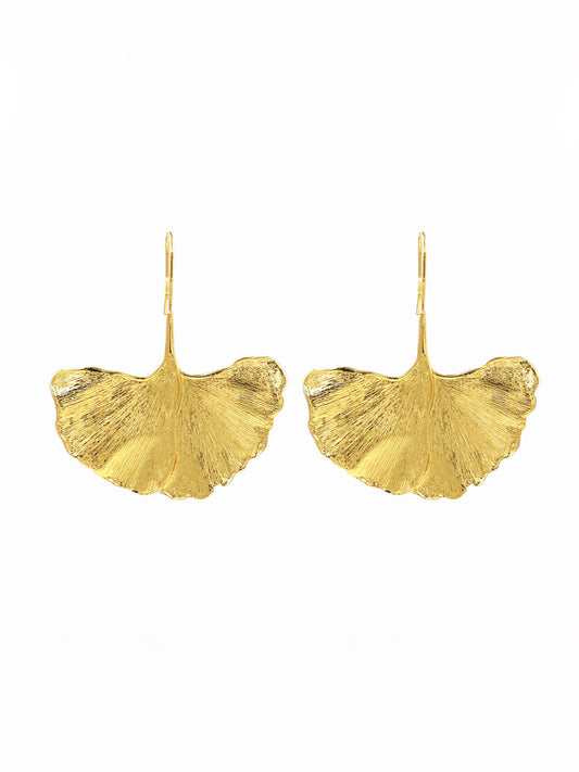 Ginkgo Yaprağı Küpeleri