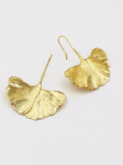 Ginkgo Yaprağı Küpeleri