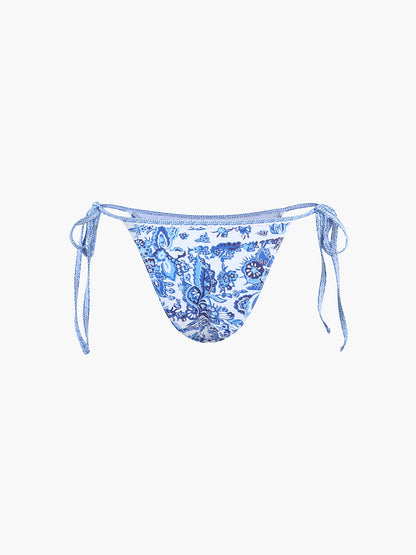 Baskılı Halter Düğümlü Bikini Takımı