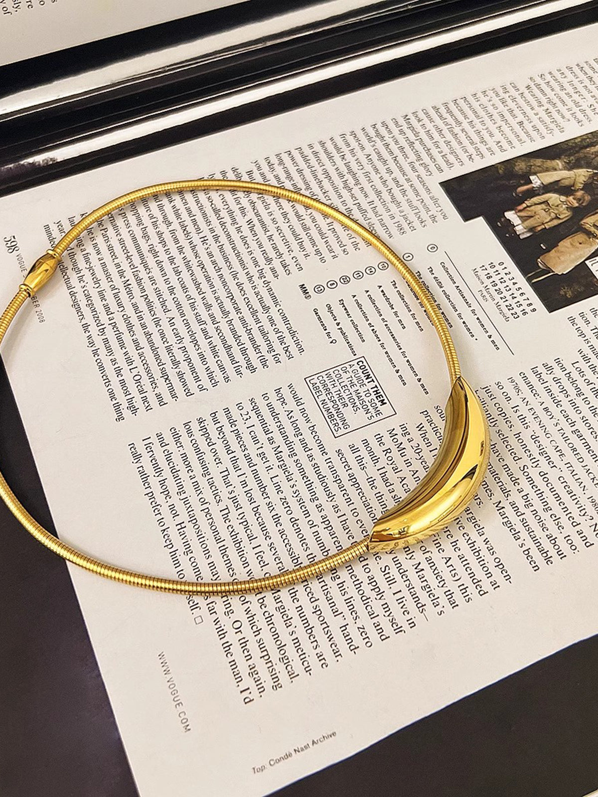 Şık O-Ring Choker Kolye
