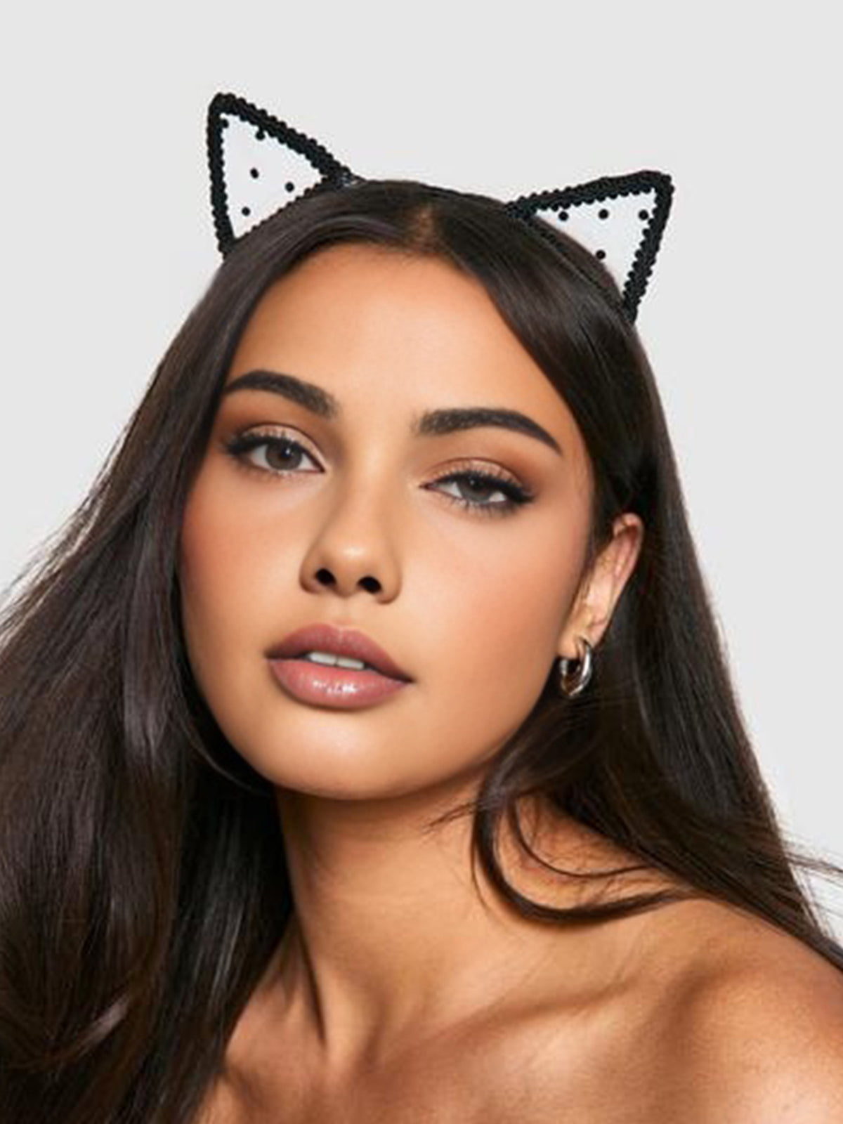 Cadılar Bayramı Melek Dantel Kedi Kulakları Kafa Bandı