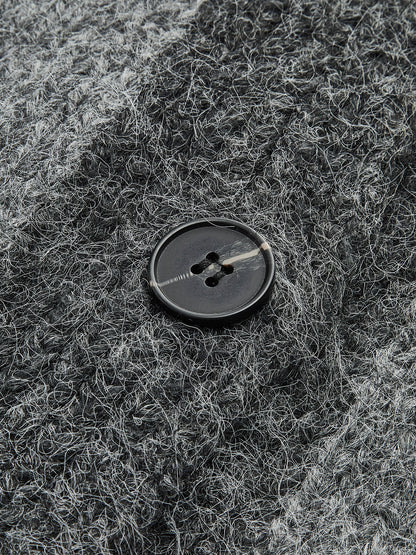 V Yaka Panel Cepli Örme Dış Giyim