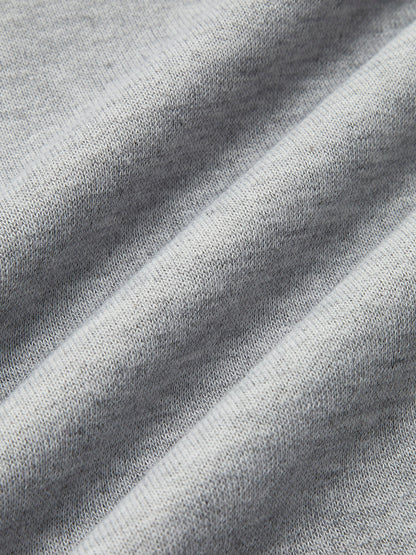 Minimalist Düz Polo Sweatshirt